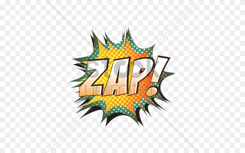 Comic Bubble Zap Vector Image, Leaf, Plant, Logo Free Png Download