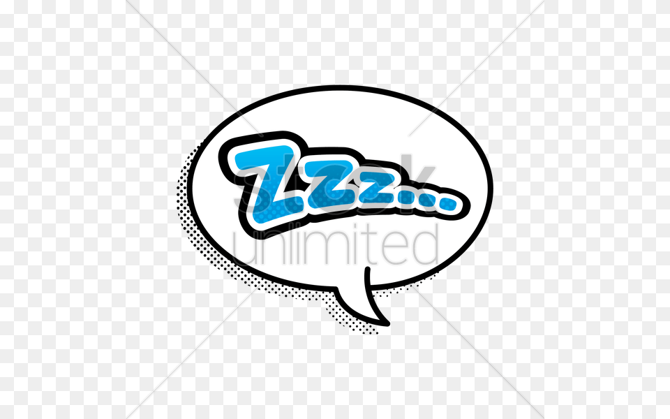 Comic Bubble Zzz Vector Logo, Sticker Png Image