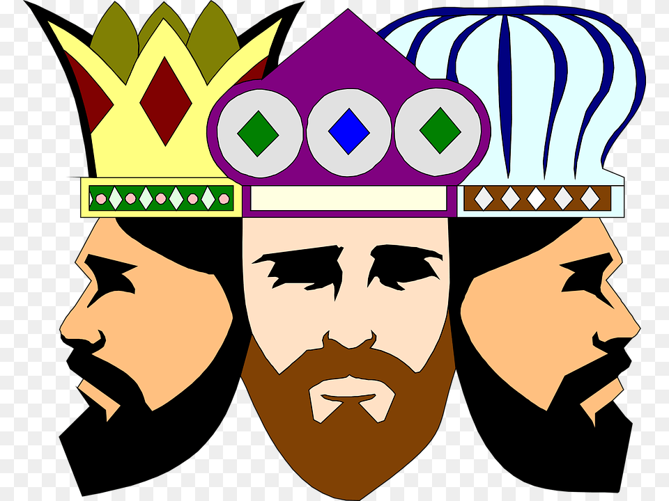 Comic Characters Eastern Magi Sages Wise Men Kings Clip Art, Clothing, Hat, Accessories, Crown Png