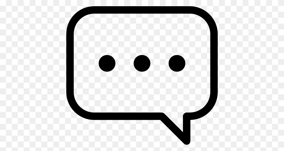 Comic Chat Bubble Chat Shapes Ellipsis Speech Bubble Message, Gray Png Image