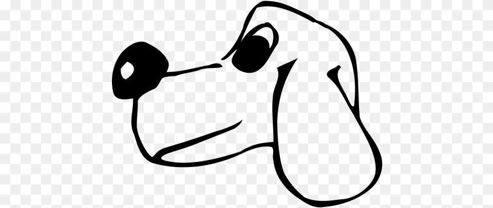 Comic Dog Head Icons Dog Face From The Side Cartoon, Gray Free Transparent Png