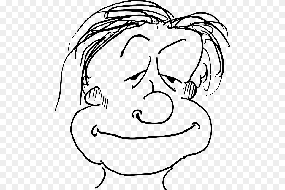 Comic Face Man Drunk Happy Head Sleepy Tired Gesicht Comic, Baby, Person Free Transparent Png
