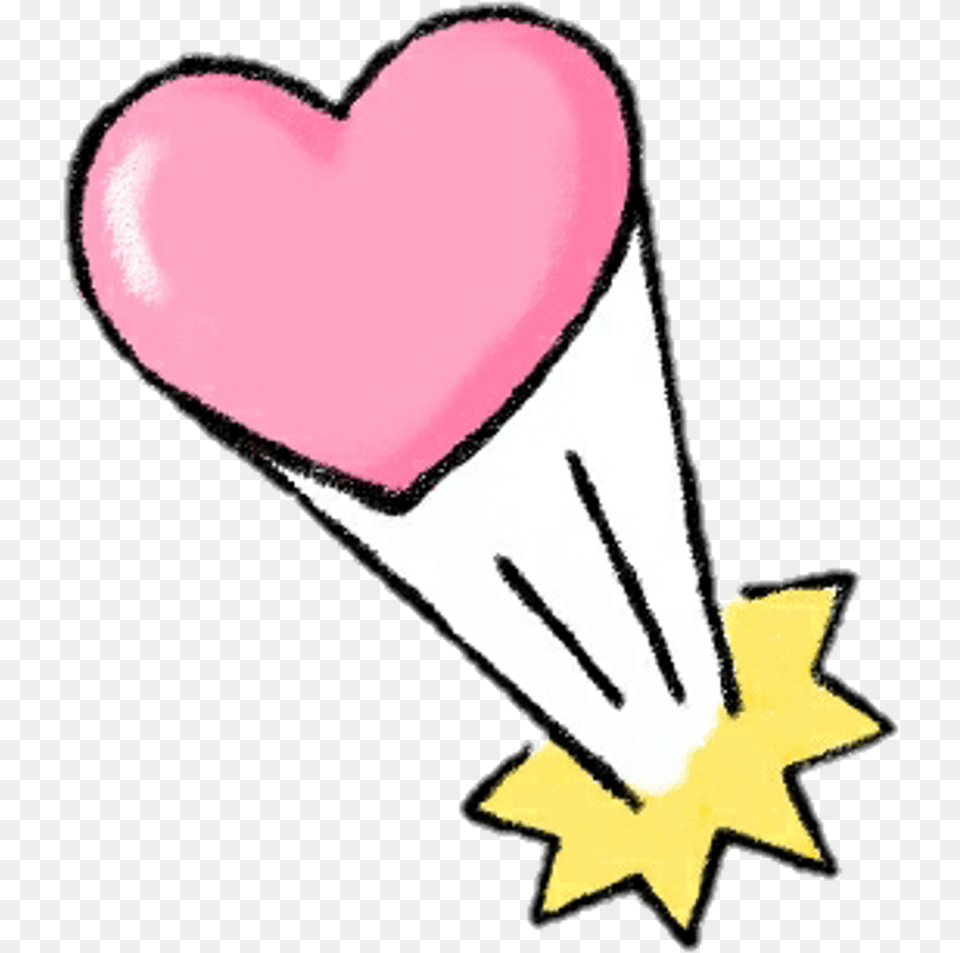 Comic Love Cute Cartoon Heart Bomb Punk Pink Cute Cartoon Love Heart, Person Free Png Download