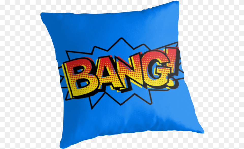 Comic Onomatopoeia Throw Pillows By Gtdesigns Cushion, Home Decor, Pillow Free Png Download
