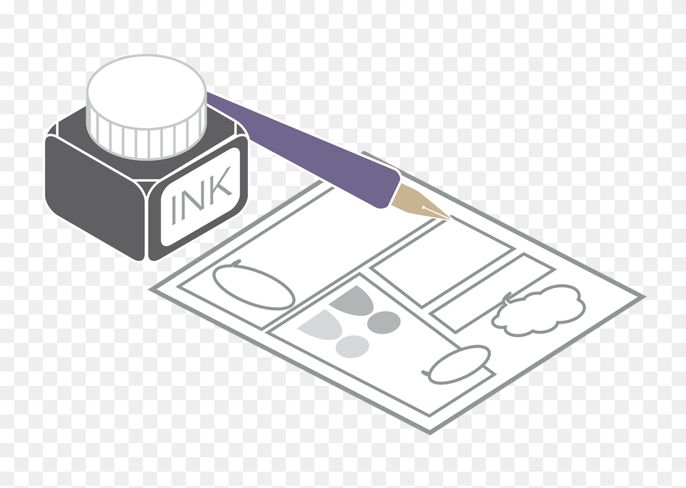 Comic Pen And Ink Clipart, Bottle, Ink Bottle, Smoke Pipe Png
