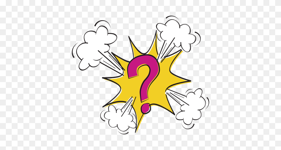 Comic Question Mark Cartoon, Art, Graphics, Symbol, Pattern Png