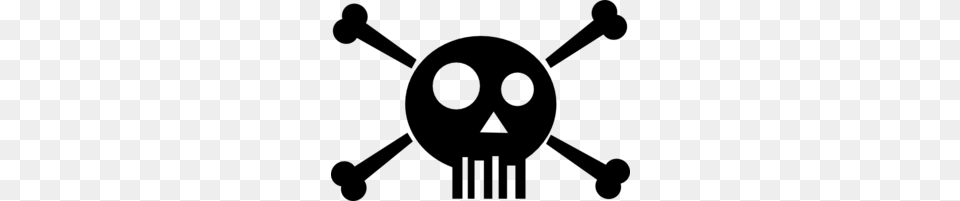 Comic Skull And Bones Clip Art, Gray Free Png