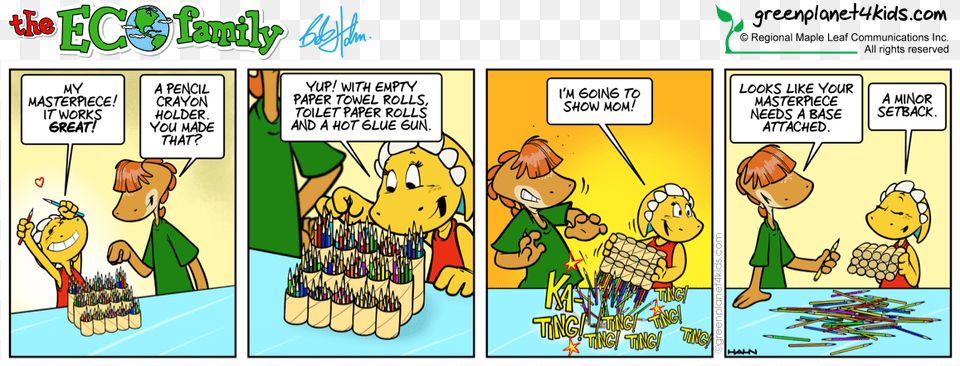 Comic Strip On Reduce Reuse And Recycle, Book, Comics, Publication, Baby Free Png Download