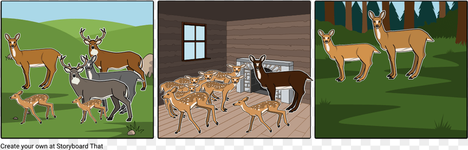 Comic Strip Plant Reproduction, Animal, Deer, Mammal, Wildlife Free Transparent Png