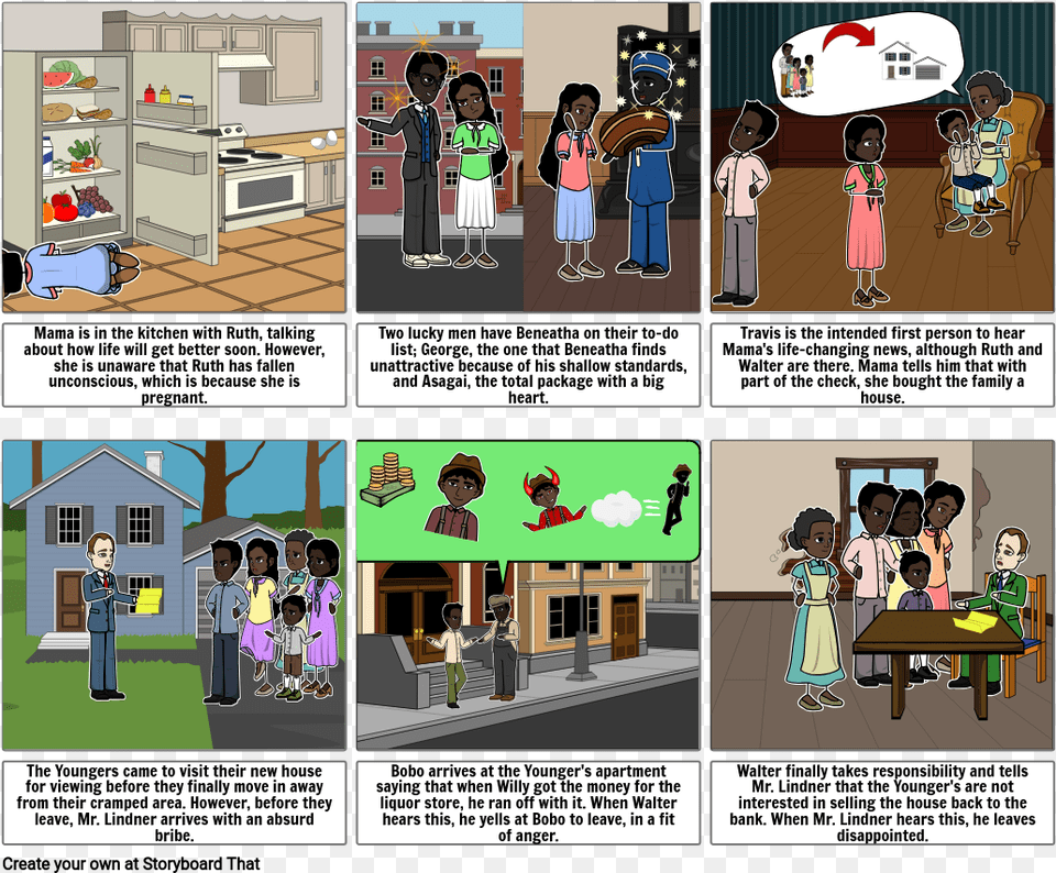 Comic Strip Raisin In The Sun Act One Scene One, Book, Comics, Publication, Person Free Png