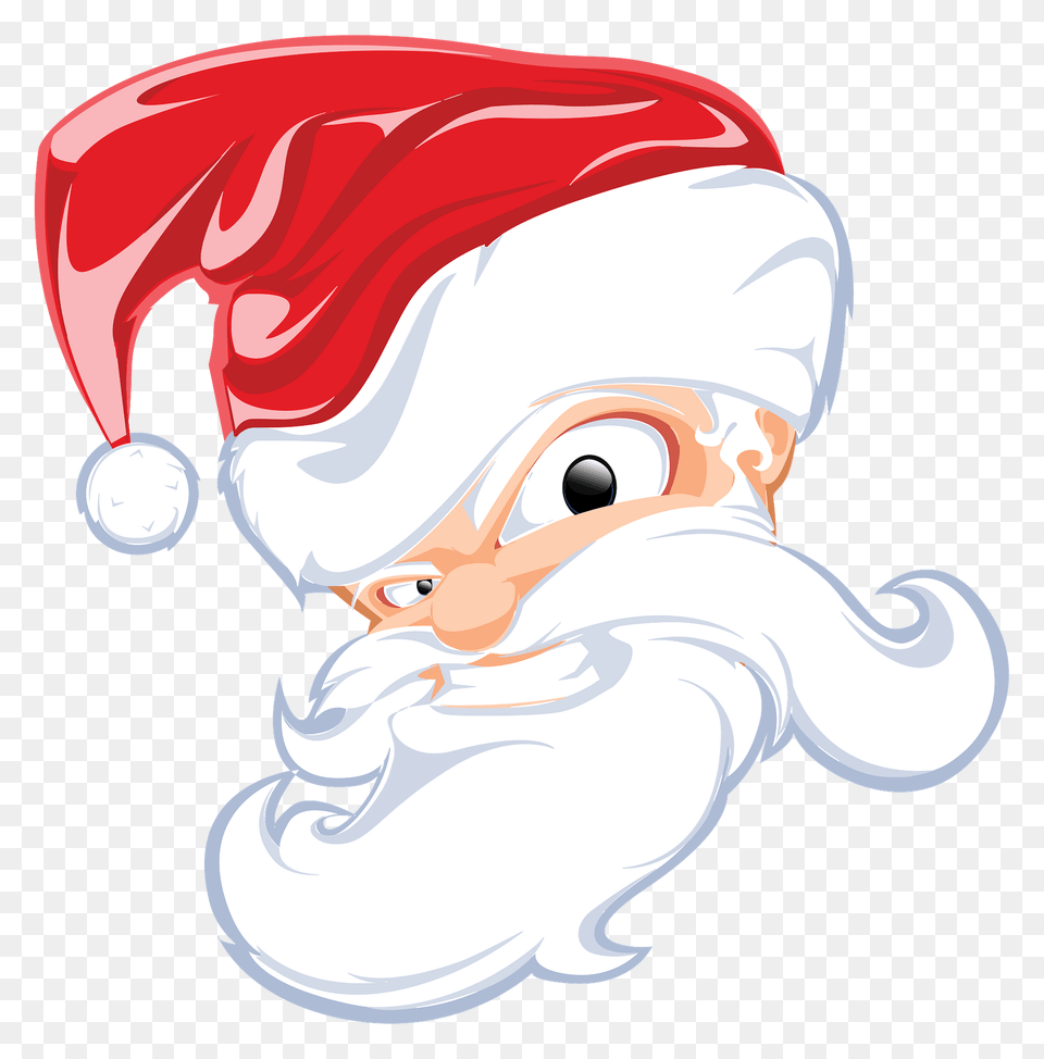 Comical Santa Claus Head Clipart, Baby, Person, Outdoors, Art Png Image