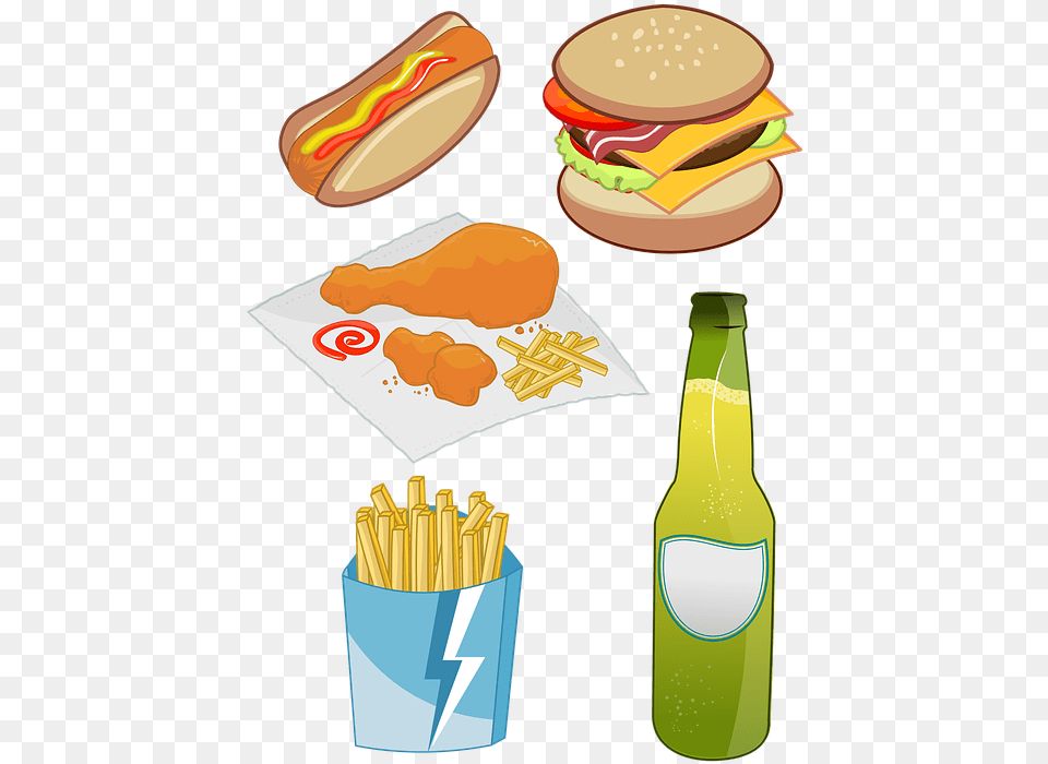 Comidas Rpidas Bebidas Gaseosas Insalubres Imagenes De Comidas Y Bebidas, Burger, Food, Fries, Lunch Png Image