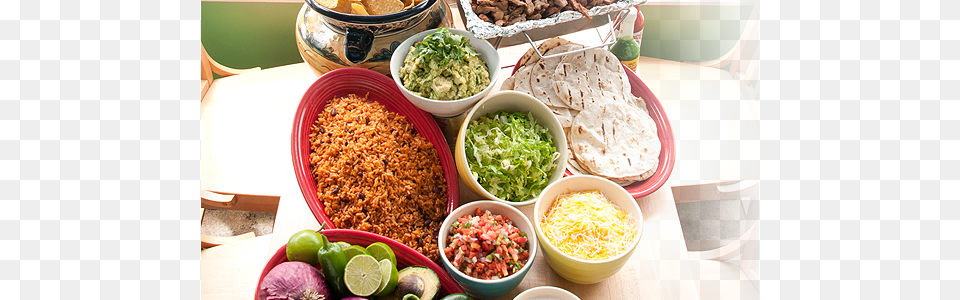 Coming Funcheapfree Ways To Host Lots Of Gourmet Taco Bar, Dining Table, Food, Furniture, Lunch Png