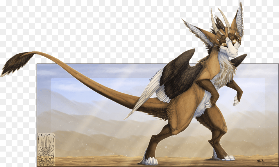 Comish Way Out In The Desert By Twilightsaint D8yw2rt Tumbleweed The Angel Dragon, Animal, Bird Png Image