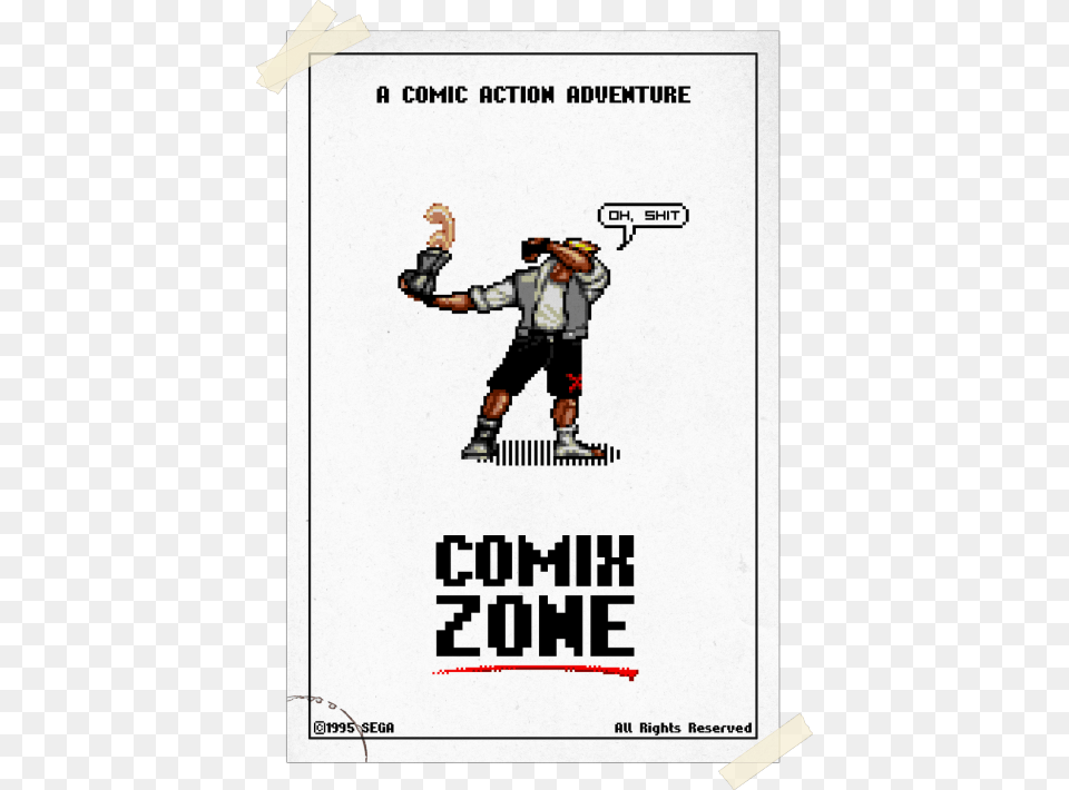 Comix Zone Poster, Advertisement, Boy, Child, Male Free Png Download