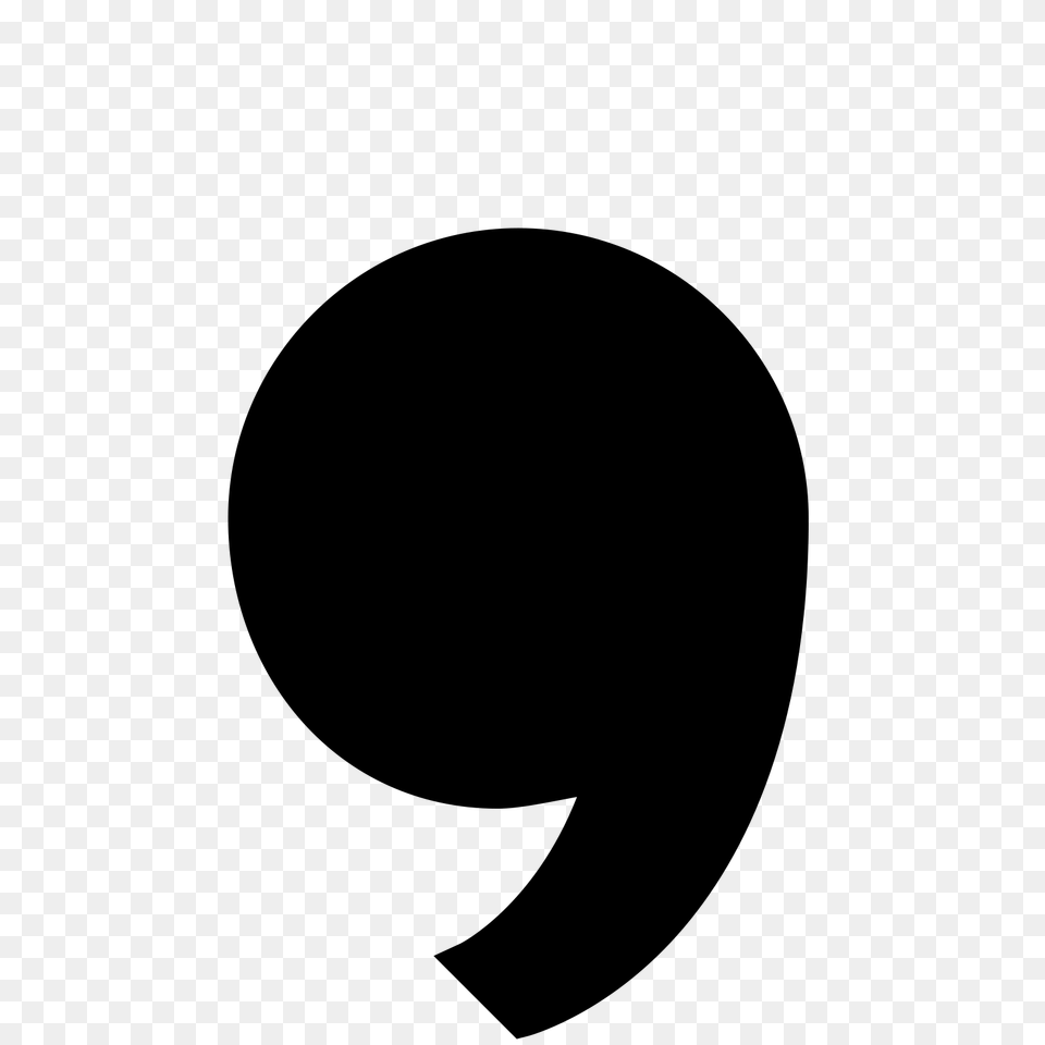 Comma, Gray Free Png
