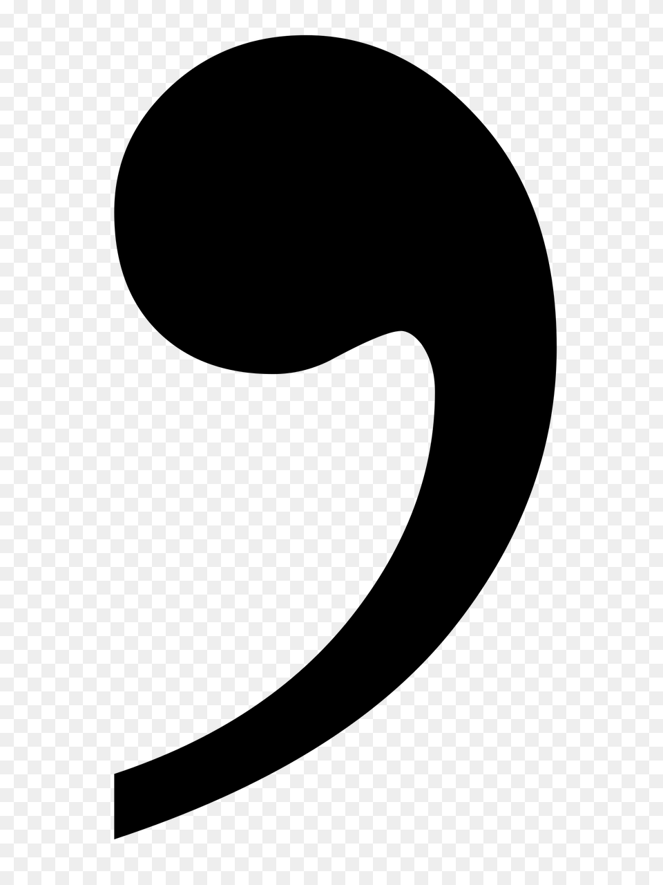 Comma, Gray Free Png