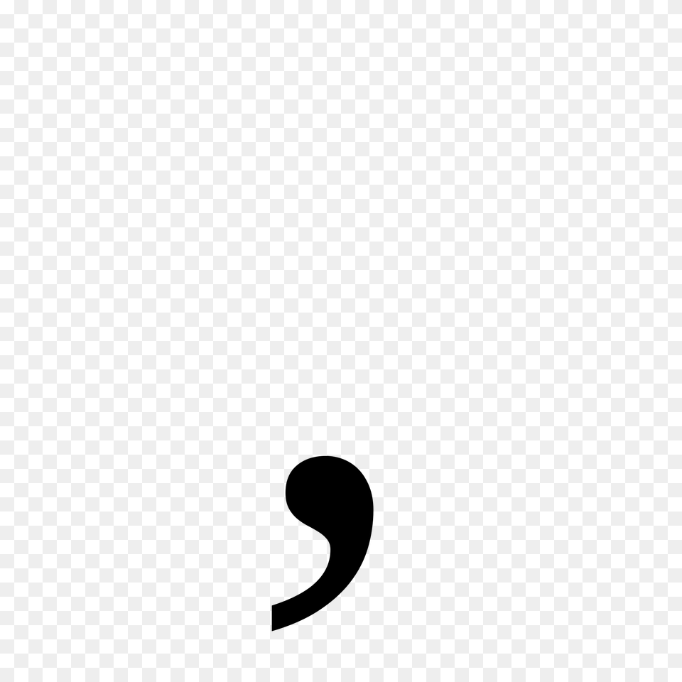 Comma, Gray Free Transparent Png