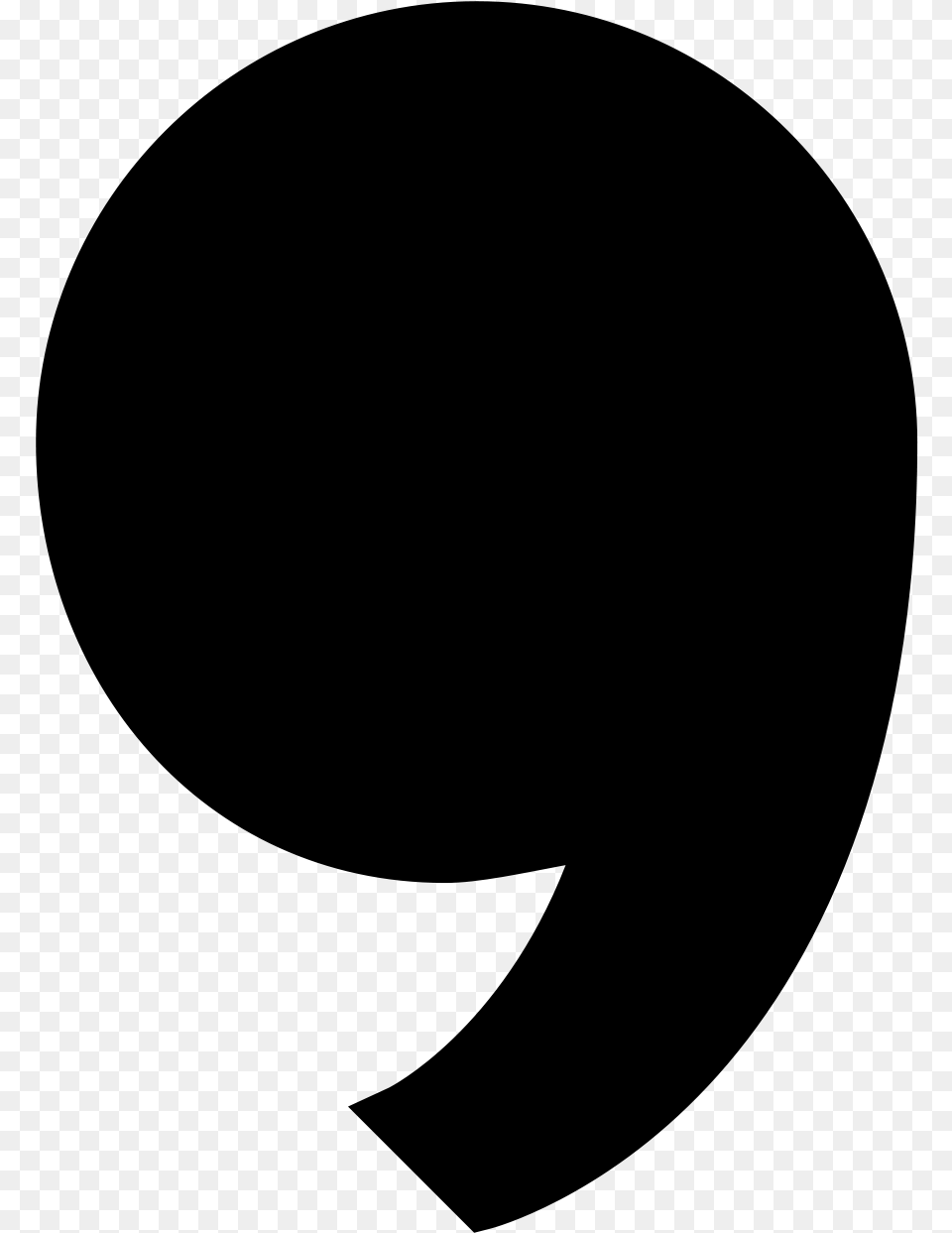 Comma Circle, Gray Free Png