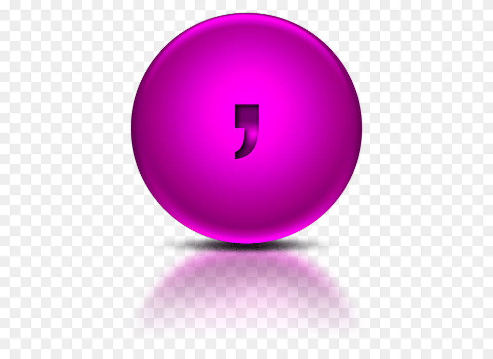 Comma Clip Art, Purple, Sphere, Number, Symbol Free Png Download