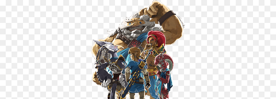 Commanded By Zelda The Champions Were Heroes Chosen Zelda Breath Of The Wild Artwork, Book, Comics, Publication, Adult Free Png