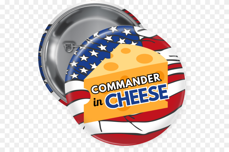 Commander In Cheese Pin Back Button Language, Badge, Logo, Symbol, Ball Free Png Download