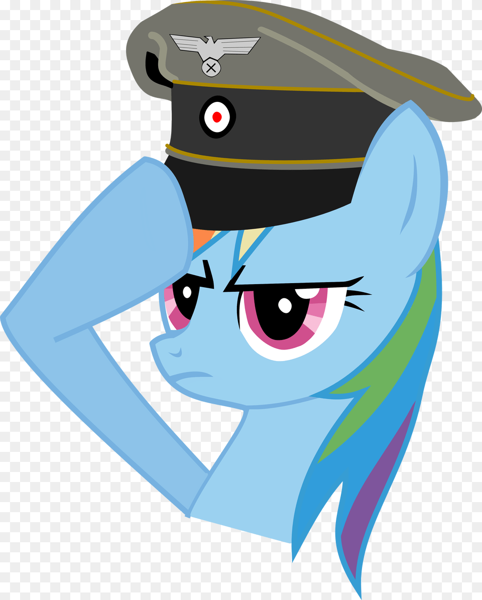 Commander Rainbow Dash By Tensaioni D3ibh7h Rainbow Dash Nazi Salute, Person, Captain, Officer, Clothing Free Transparent Png