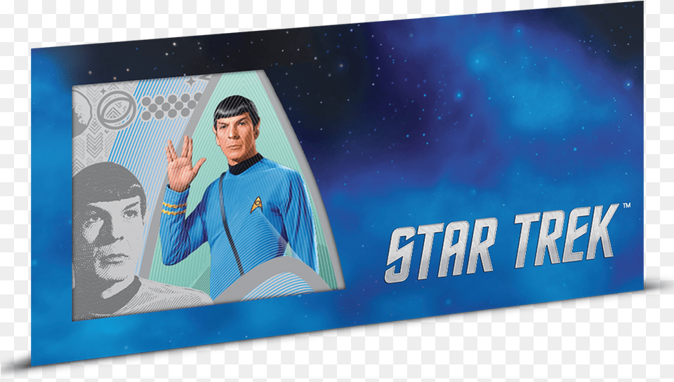 Commander Spock 5g Silver Coin Note Star Trek Amok Time, People, Person, Adult, Male Png