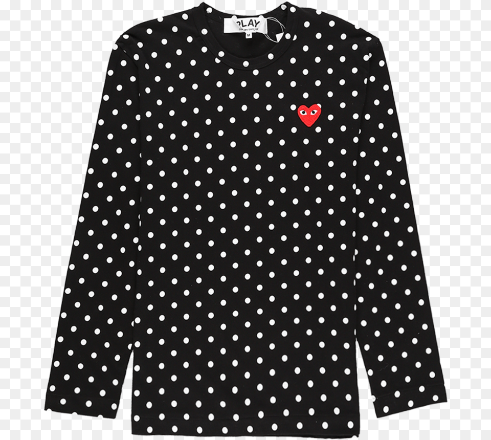 Comme Des Garcons Dot T Shirt, Clothing, Long Sleeve, Pattern, Sleeve Png Image