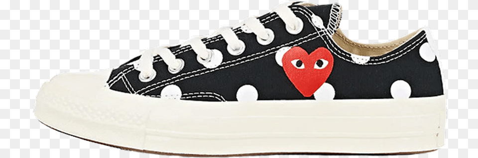 Comme Des Garcons Play X Converse Chuck Taylor All Star 70 Cdg Converse Dots, Clothing, Footwear, Shoe, Sneaker Free Png Download