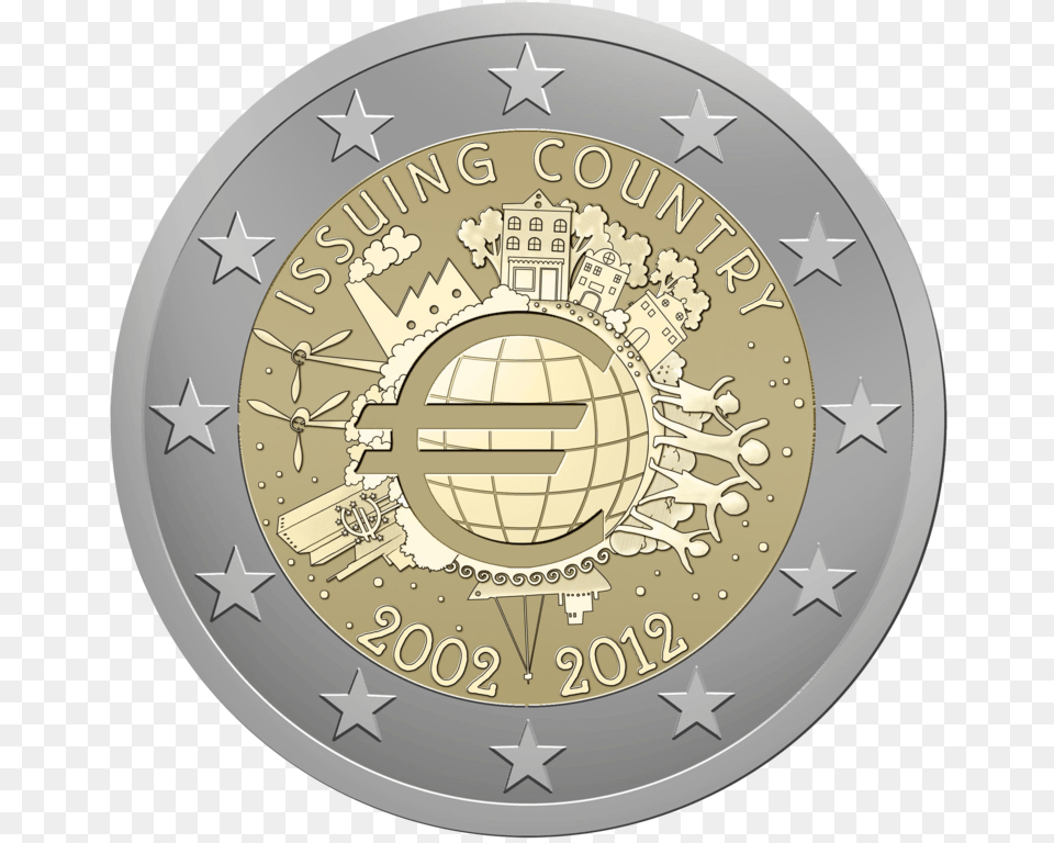 Commemorative Coin Eurozone 2009, Money, Disk Png Image