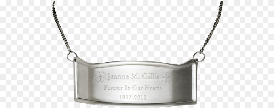 Commemorative Plaque, Accessories, Jewelry, Necklace, Silver Png Image