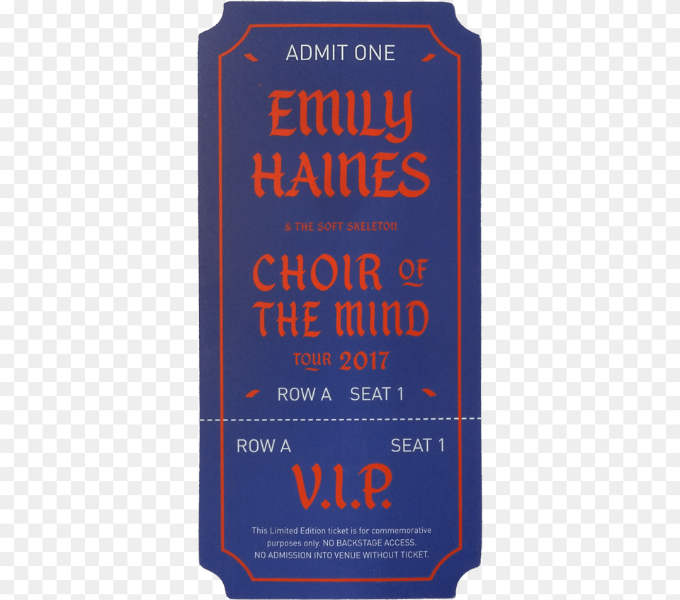 Commemorative Ticket Emily Haines Side Projects Book Cover, Publication, Text, Paper, Advertisement Png Image