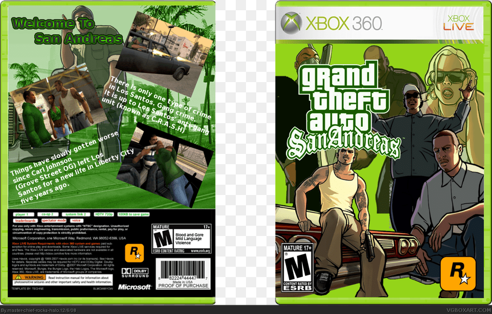 Comments Grand Theft Auto Grand Theft Auto San Andreas Xbox 360 Box, Advertisement, Poster, Adult, Person Free Png Download