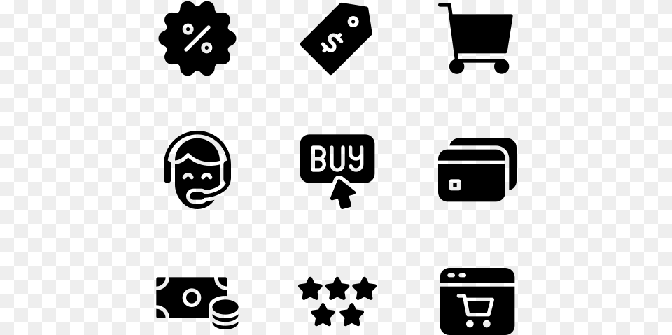 Commerce Icon, Gray Png