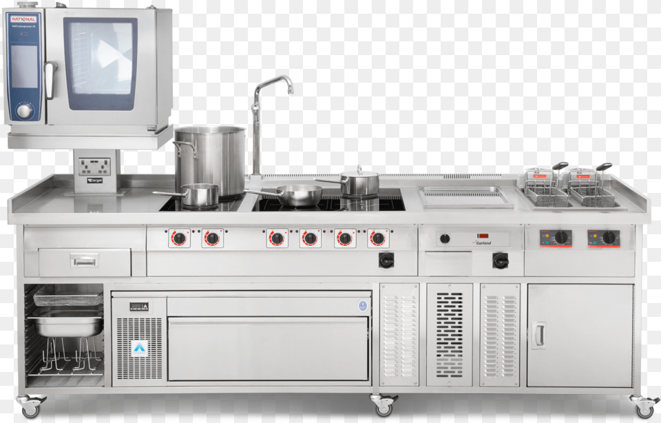 Commercial Induction Range With Hobs Fryer Plancha Kitchen, Appliance, Device, Electrical Device, Oven Free Transparent Png