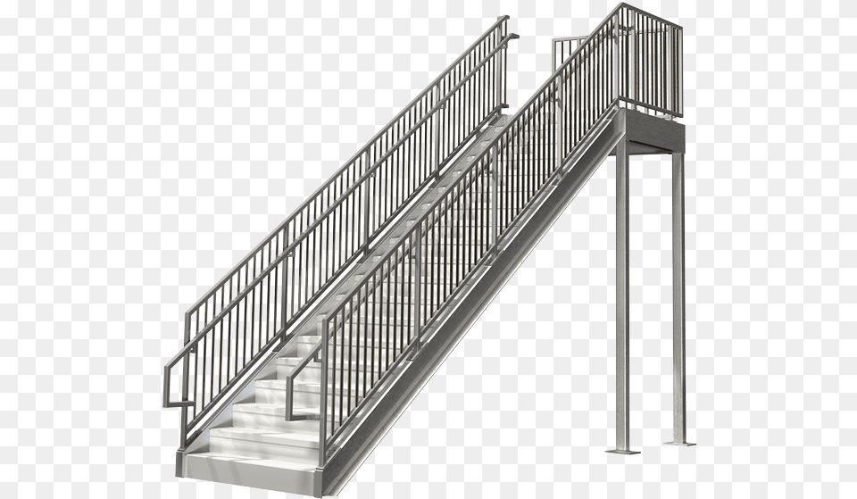Commercial Mezzanine Metal Stairs Transparent Steel Railing, Architecture, Building, Handrail, House Free Png