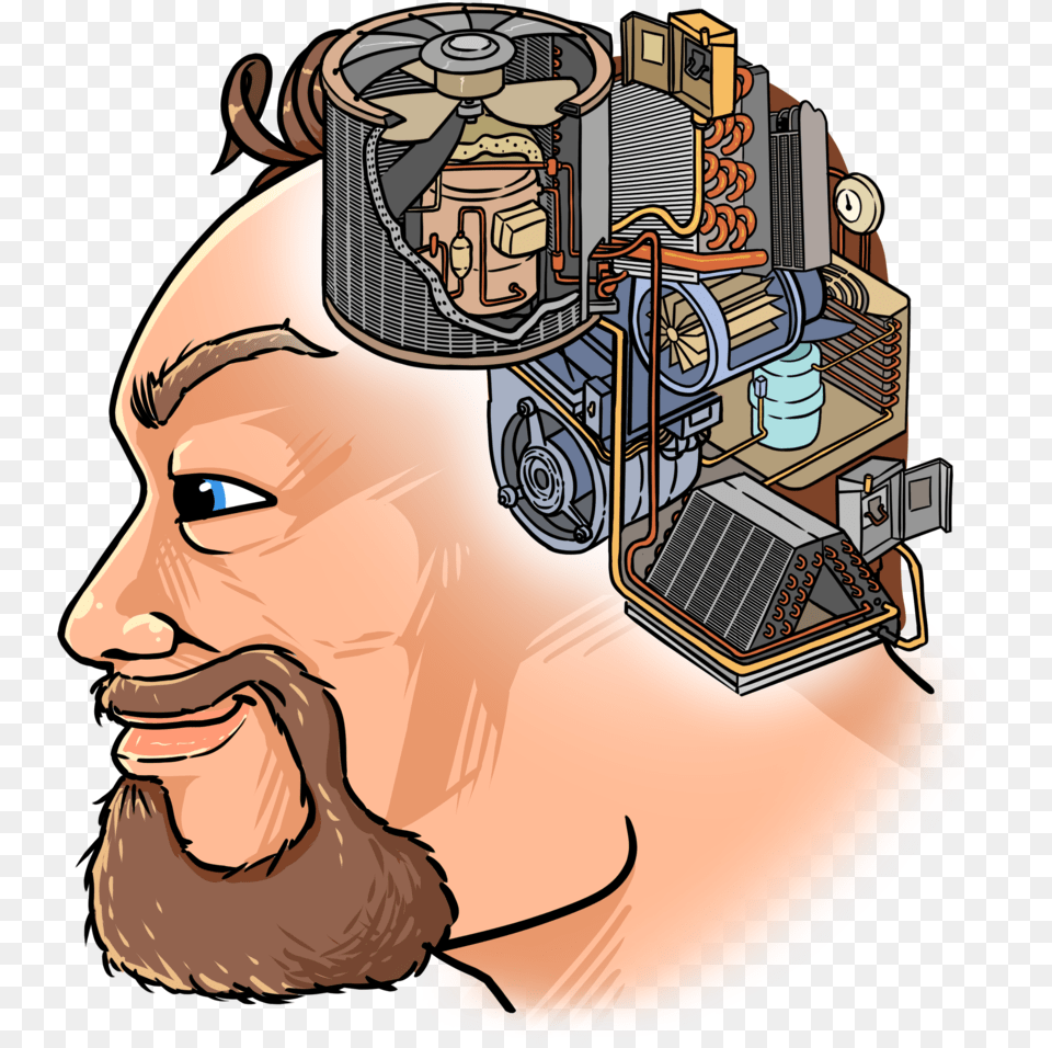 Commercial Service Call From The One Amp Only Hvac Nerd Illustration, Photography, Art, Person, Face Png Image