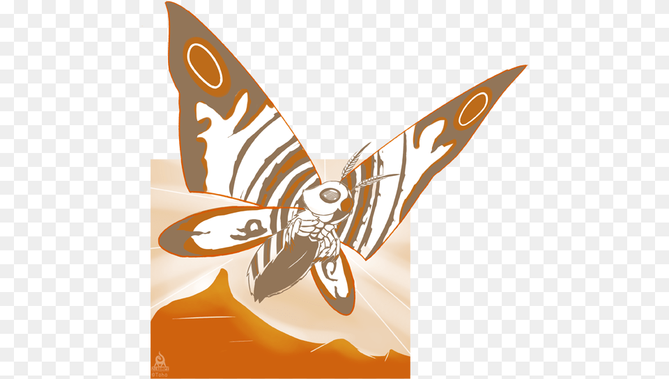 Commish Mothra Sunrise, Animal, Bee, Insect, Invertebrate Free Png Download