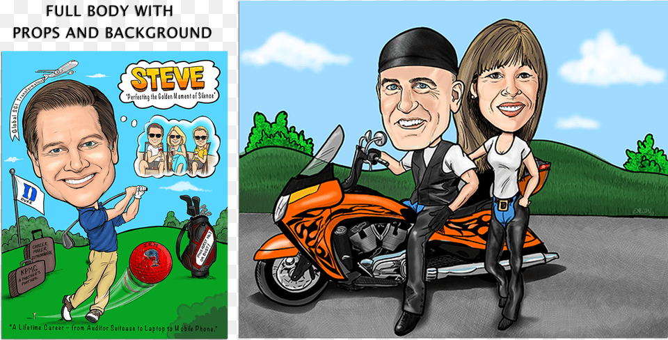Commission A Caricature From Photos Cartoon, Book, Comics, Publication, Adult Free Transparent Png
