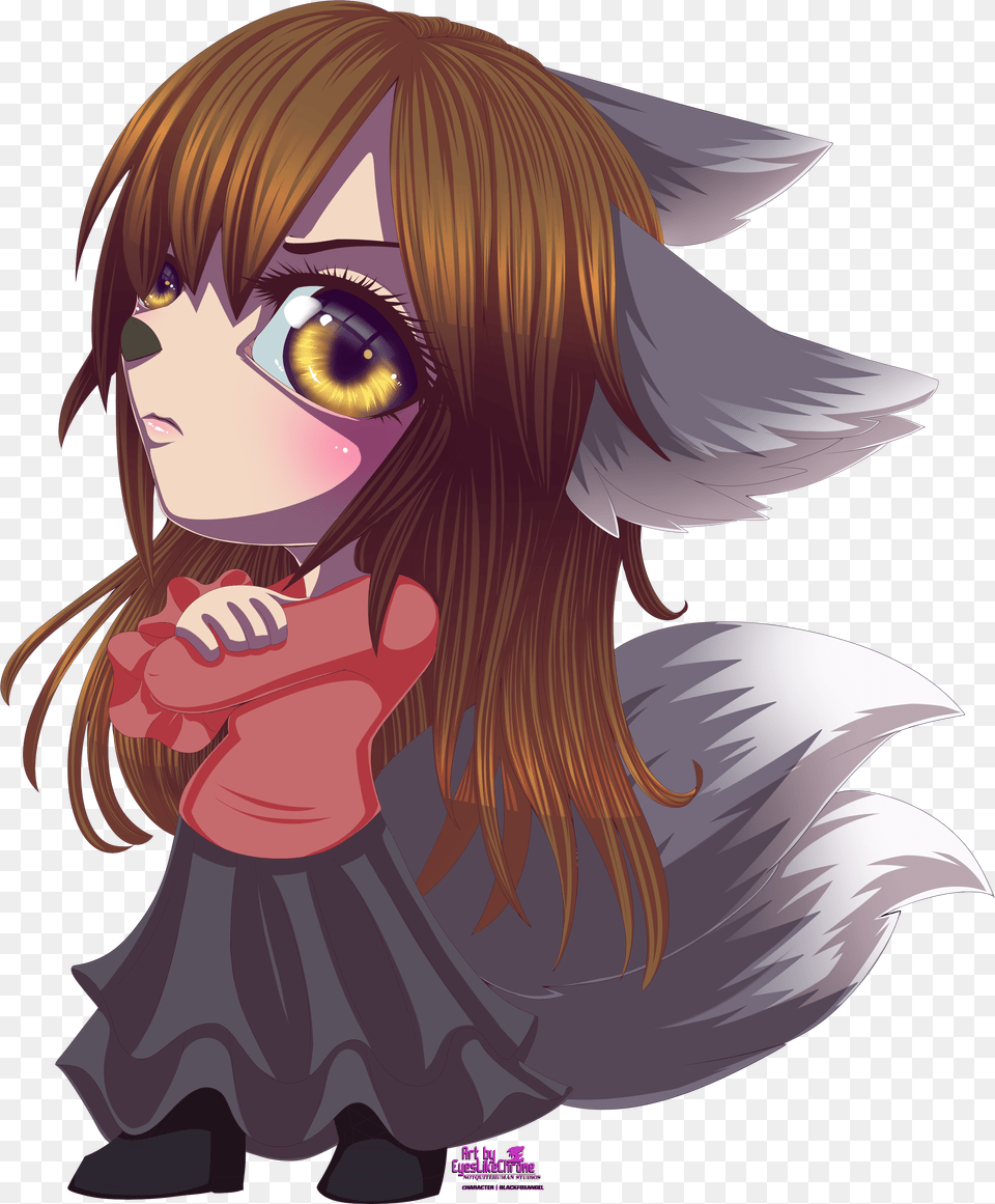 Commission Angry Blackfoxangel Chibi U2014 Weasyl Anime, Book, Comics, Publication, Adult Free Png