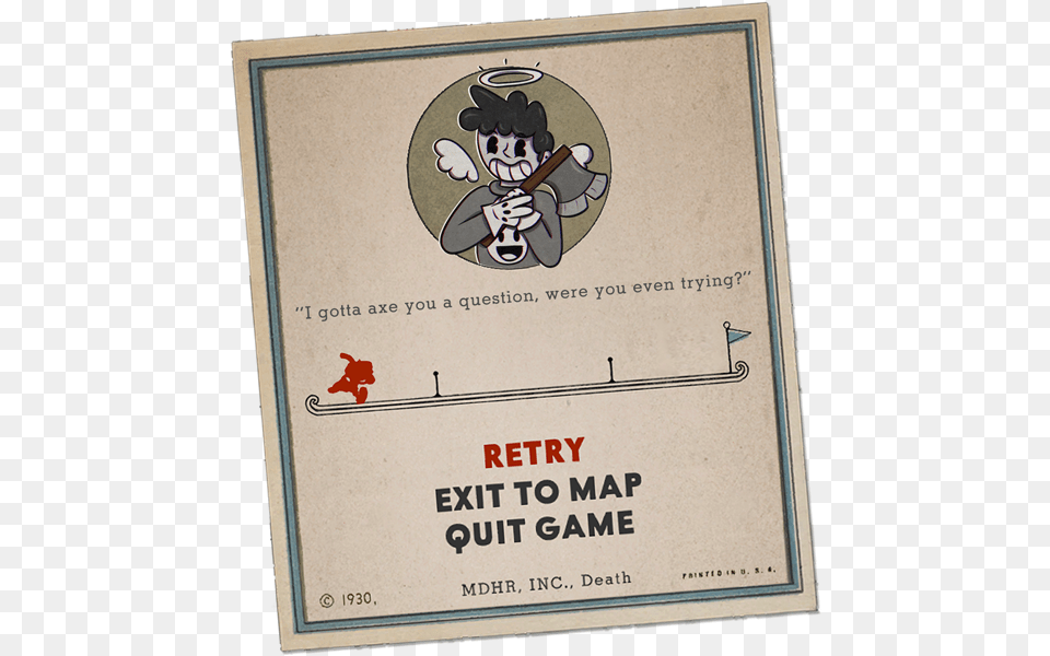 Commission Cuphead Card By Plushklavier Fur Affinity Dot Cuphead Game Over Quotes, Advertisement, Poster, Person, Face Free Png Download