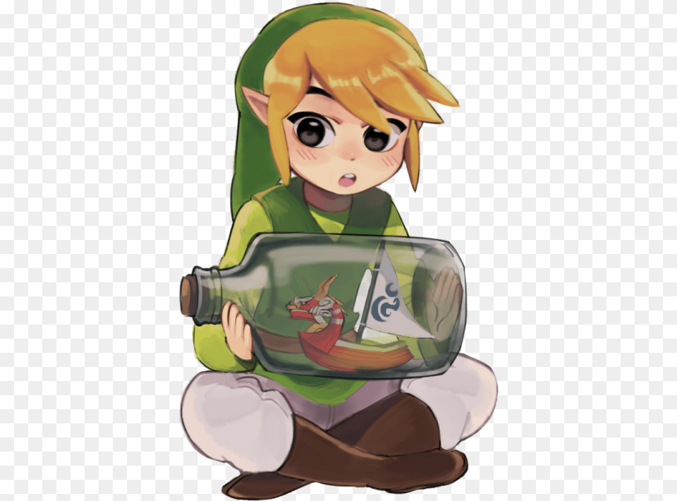 Commission For Smol Link1 Lt3 The Legend Of Zelda, Publication, Book, Comics, Glass Free Png