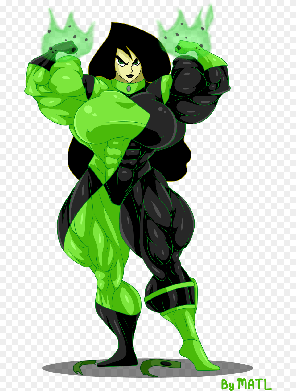 Commission Shego Kim Possible Muscle Growth, Green, Person, Baby, Head Png