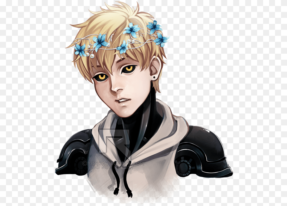 Commissioned Work Of A Younger Genos With His Black Cartoon, Book, Comics, Publication, Adult Free Png Download