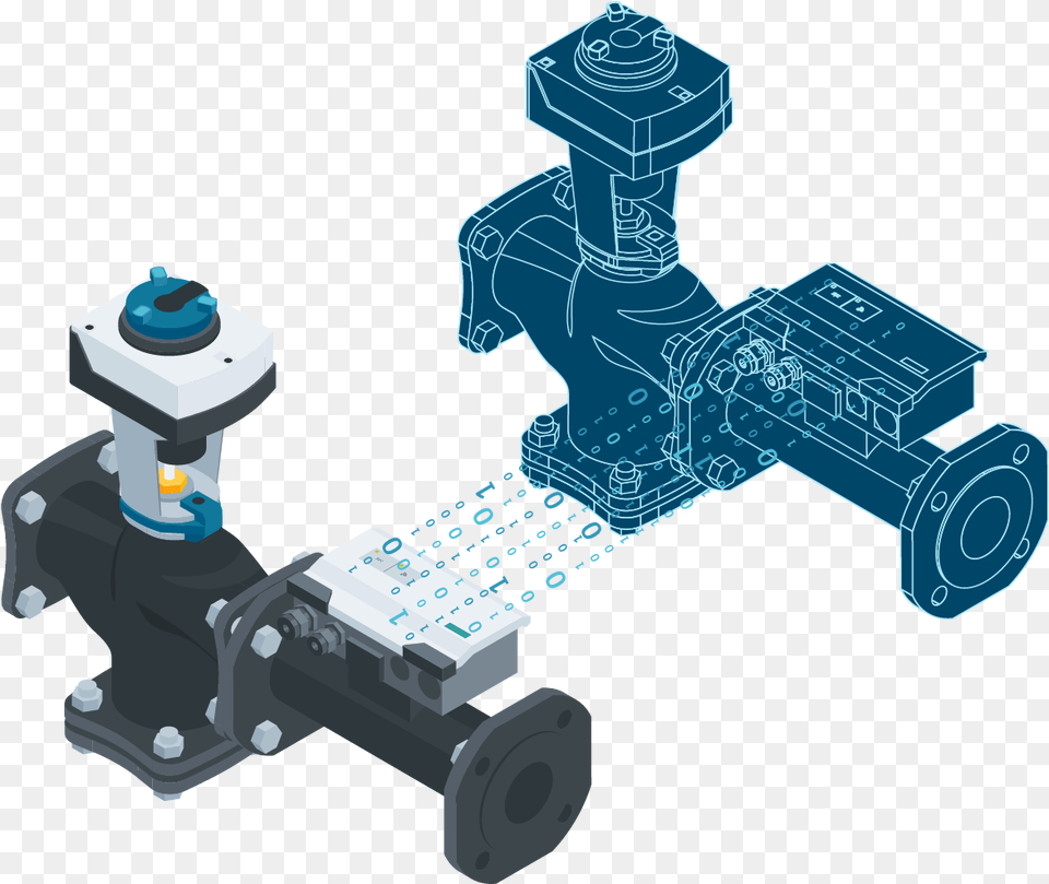 Commissioning Is A Snap Siemens Intelligent Valve, Cad Diagram, Diagram, Bulldozer, Machine Free Transparent Png