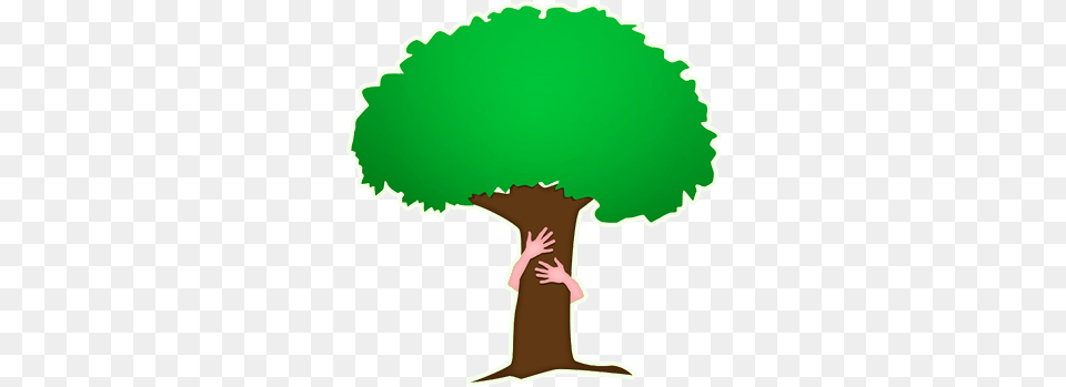 Committed To Nature Hug A Tree Cartoon, Plant, Baby, Person Free Transparent Png