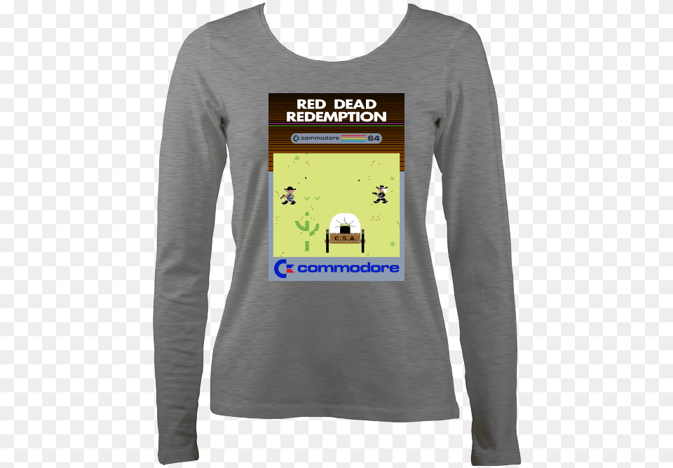Commodore 39c64 Red Dead Redemption39 Ladies Long, Clothing, Long Sleeve, Sleeve, T-shirt Free Png Download