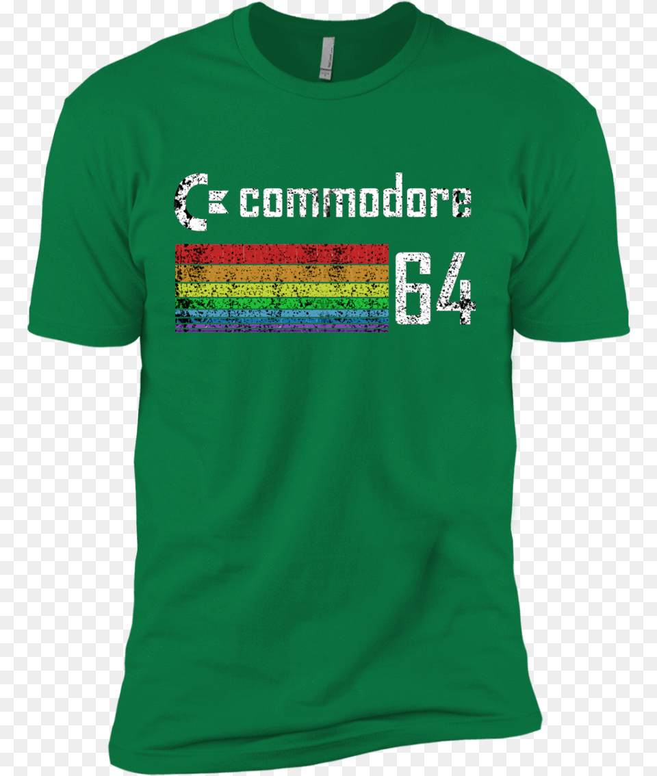 Commodore 64 Distressed Logo Next Level Premium Short Poloche De Las Estrellas Orientales, Clothing, Shirt, T-shirt Png Image