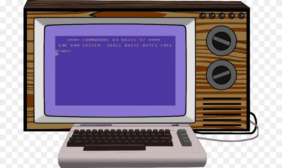 Commodore 64 Set Up Commodore 64 Monitor, Computer, Computer Hardware, Computer Keyboard, Electronics Free Transparent Png